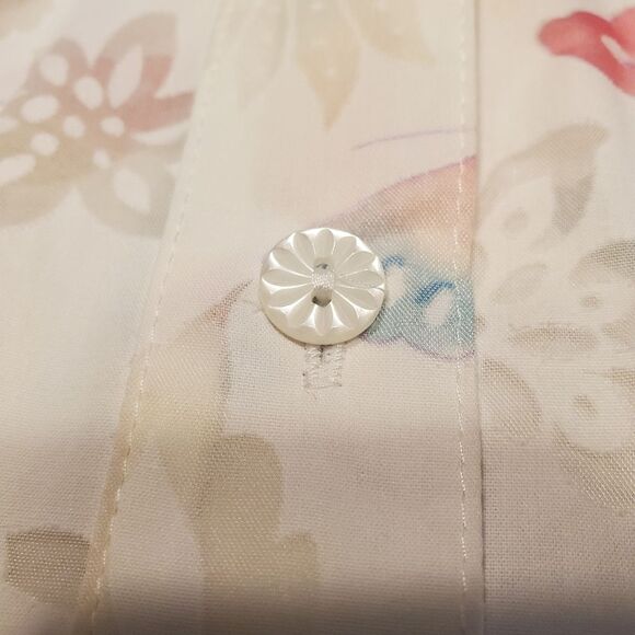 VTG 90's Alfred Dunner Petite Watercolor Butterfly Button Up Top Size 14P - Picture 7 of 10